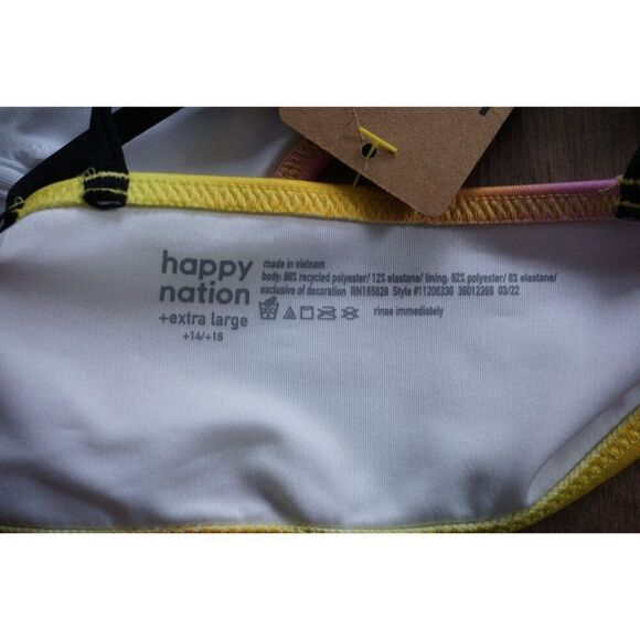 Happy Nation Girls’ Tie-Dye Bikini Top | XL (14/16) | NWT - Picture 7 of 7